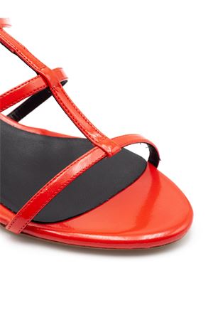 Sandalo con cinturino in pelle rossa JULIE DEE | ZE206ROSSETTO